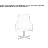 Upholstered office chair with a 4-star base Centre