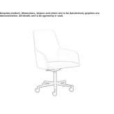 Height-adjustable office chair on wheels and 5-arm base Centre
