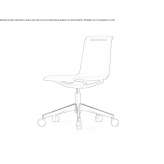 Height adjustable office chair with wheels Turriff