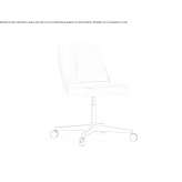 Height-adjustable fabric office chair on wheels Tenaha