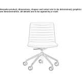 Height-adjustable office chair on wheels and 5-arm base Culver