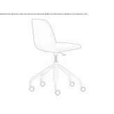 Swivel chair with height adjustment and wheels Dobretu
