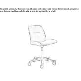 Height-adjustable office chair on wheels and 5-arm base Obninsk