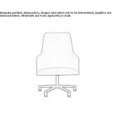 Height-adjustable office chair on wheels and 5-arm base Centre