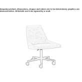 Upholstered office chair on wheels with a 5-star base Pamukova