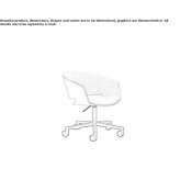 Technopolymer office chair with height adjustment and 5-arm base Servia