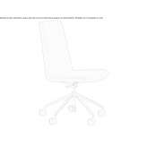 Swivel chair with 5-star base and wheels Culver