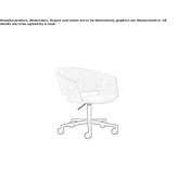 Swivel office chair with a 5-star base Servia