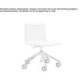 Upholstered office chair with a 5-star base Navirai