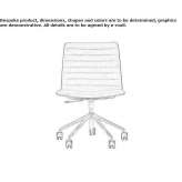 Chair with a 5-star base on wheels Metapa