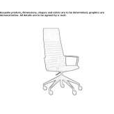 Office chair with armrests, 5-star base with headrest Culver