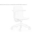 Swivel office chair made of beech wood on wheels with a base with 5 arms Hollym