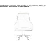 Height-adjustable office chair on wheels and 5-arm base Centre
