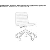 Height-adjustable office chair with armrests, with a 5-star base Metapa