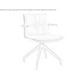 Height adjustable fabric office chair with armrests Horve