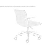Fabric office chair with armrests and 5-arm base Horve