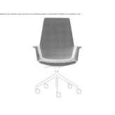 Office chair with medium backrest and 5-arm base Boekel