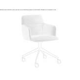 Fabric chair with 4-star base and wheels Baugy
