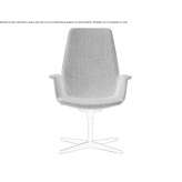 Fabric office chair with armrests and 4-arm base Boekel