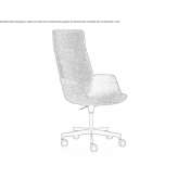 Swivel fabric office chair with headrest Boekel