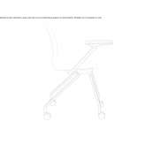 Polyamide training chair with writing tablet Petelea