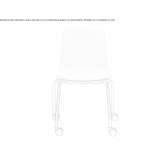 Stackable wooden office chair on wheels Petelea