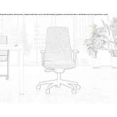 Swivel fabric office chair on wheels with 5-arm base Skoghall