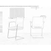 Fabric office chair with supports and armrests Skoghall
