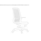 Mesh office chair with height adjustment and armrests Joseni