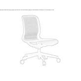 Height adjustable mesh office chair with wheels and 5-arm base Joseni