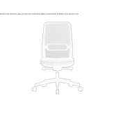 Height-adjustable fabric office chair on wheels Anarcs