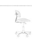Swivel fabric office chair on wheels with 5-arm base Seugy