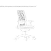 Height-adjustable fabric office chair on wheels Skoghall