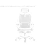 Height adjustable fabric office chair with armrests Anarcs