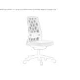 Height-adjustable fabric office chair on wheels Skoghall