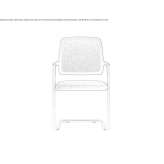 Fabric office chair with medium backrest on supports Anarcs