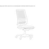 Height-adjustable fabric office chair with 5-star base Talpos