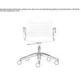 Swivel, upholstered leather office chair with armrests Hulst