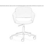 Swivel office chair on wheels Sztum