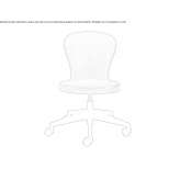 Height adjustable swivel leather office chair with 5-arm base Bannio