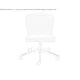 Office chair upholstered in leather with a 5-arm base and wheels Sobreira
