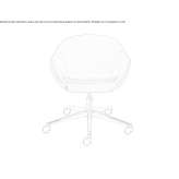 Upholstered office chair with height adjustment and wheels Attalens