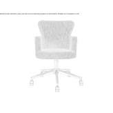 Office chair upholstered in fabric with a base with 5 arms and wheels Lowville