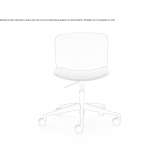 Polypropylene office chair on wheels with a 5-star base Biorki