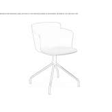 Polypropylene chair on trestles with armrests Frisange