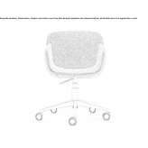 Swivel, upholstered office chair on wheels Alvalade