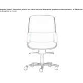 Swivel, upholstered office chair with armrests Dorio