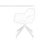 Polyethylene swivel chair on trestles Boka