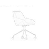 Office chair upholstered with fabric on trestles Mairano