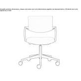 Swivel chair with metal structure and fabric seat Murgesti